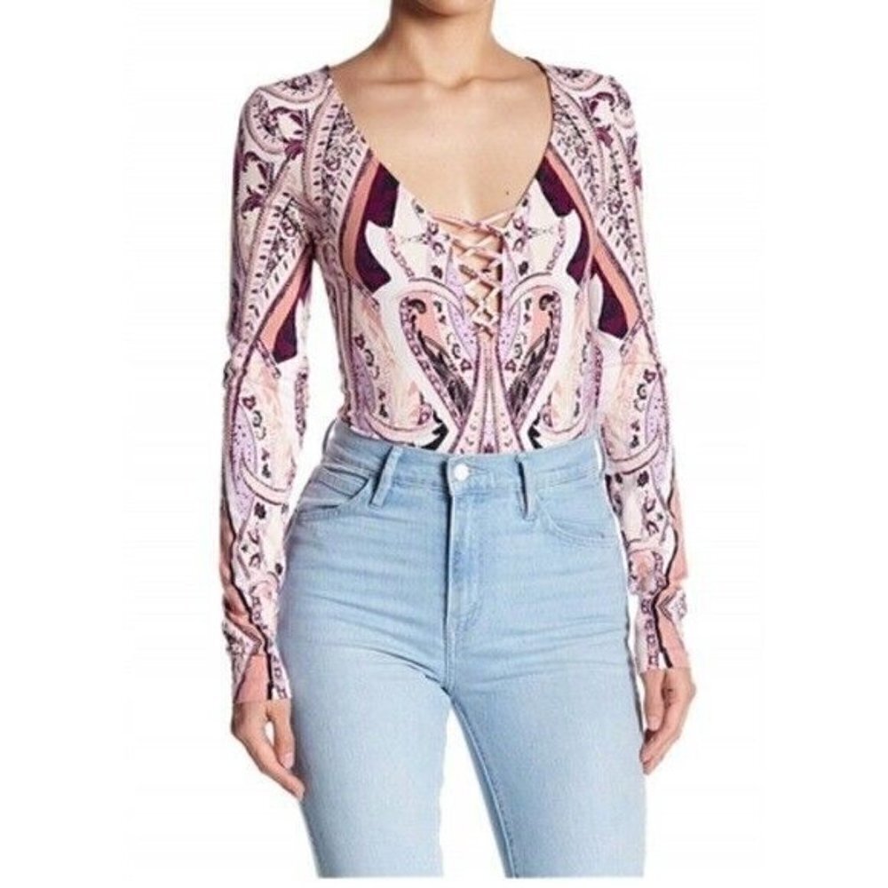 FREE People Womens Pick A Place Bodysuit Size Small